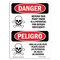 Signmission OSHA Danger Sign, 10" Height, Rigid Plastic, Oxygen Deficiency Bilingual Spanish, VS-1809 OS-DS-P-710-VS-1809 - alternate 1